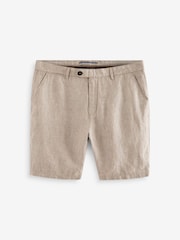 Sand 100% Linen Luxe Shorts - Image 6 of 9