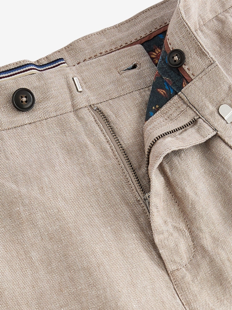 Sand 100% Linen Luxe Shorts - Image 9 of 9