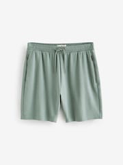 Sage Green Brick Textured Shorts - Image 4 of 7