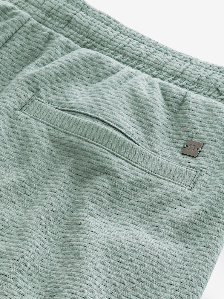 Sage Green Brick Textured Shorts - Image 7 of 7