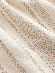 Neutral 100% Cotton Striped Textured Dock Shorts - Image 7 of 7