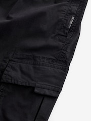 Black Drawstring Waist Cargo Shorts - Image 10 of 11
