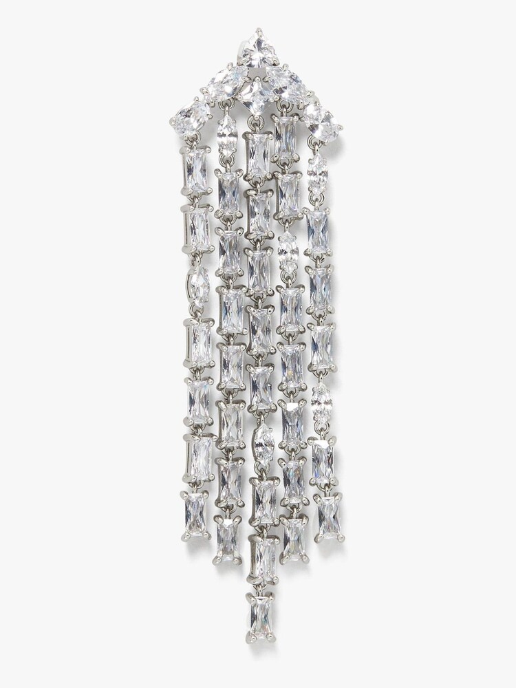 kate spade new york Silver Tone Fringe Statement Earrings - Image 2 of 3