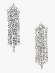 kate spade new york Silver Tone Fringe Statement Earrings - Image 3 of 3
