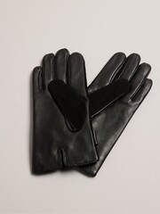 Ted Baker Black Kelaa Suede And Leather Gloves - Image 2 of 3