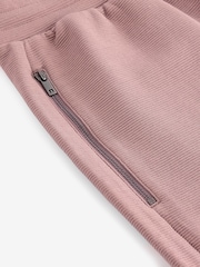 Pink Textured Zip Pocket Jersey Shorts - Image 6 of 8