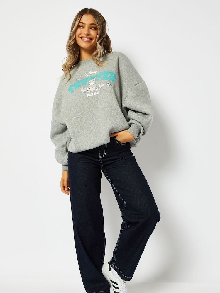 Skinnydip Grey Disney Thumper Varsity Sweatshirt - Image 1 of 6