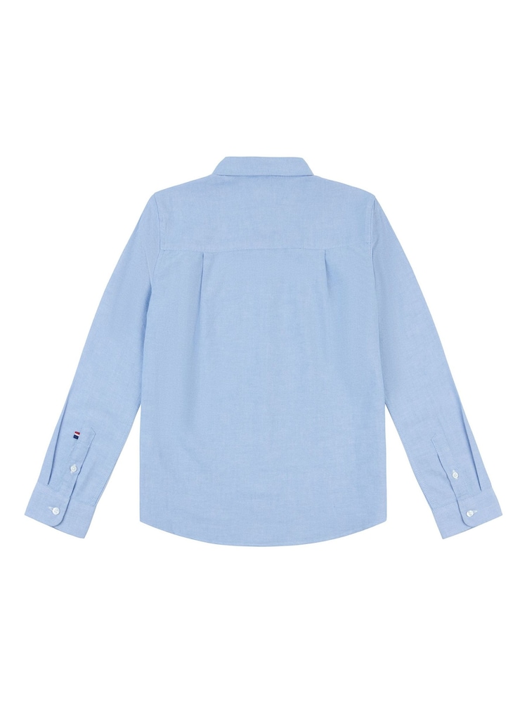 U.S. Polo Assn. Blue Boys Peached Oxford 100% Cotton Shirt - Image 2 of 3