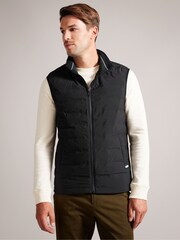 Ted Baker Black Newwark Nylon Welded Gilet - Image 1 of 6