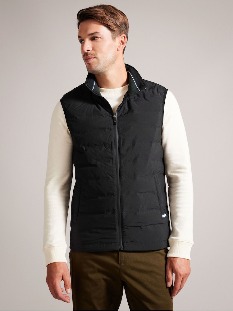 Ted Baker Black Newwark Nylon Welded Gilet - Image 1 of 6