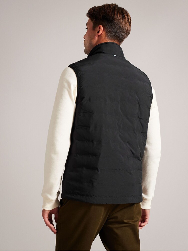 Ted Baker Black Newwark Nylon Welded Gilet - Image 2 of 6