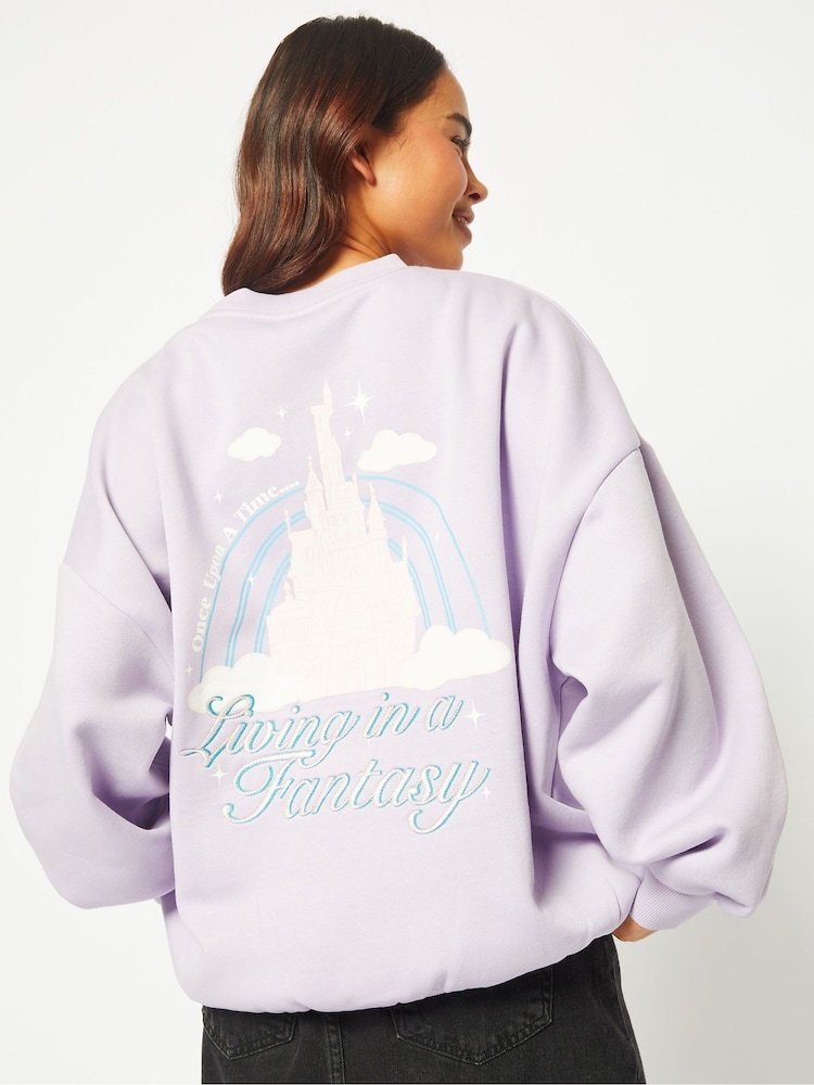 Skinnydip Purple Disney Living In A Fantasy Sweatshirt - Image 1 of 4