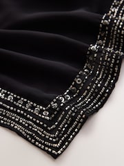 Black Embellished Sheer Cape Cover-Up - Image 3 of 3