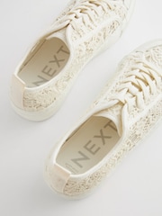 White Lace Forever Comfort Chunky Lace Up Trainers - Image 5 of 7