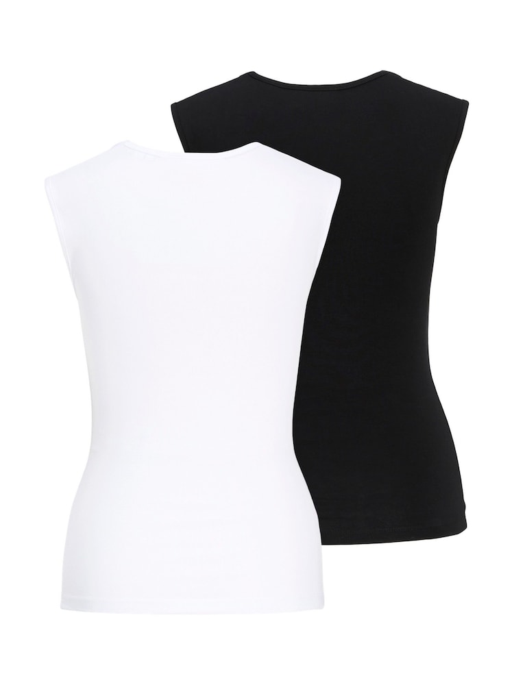 JJXX Black Multi Pack Square Neck Vest - Image 2 of 7