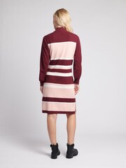 U.S. Polo Assn. Womens Red Stripe Split Hem Knit Dress - Image 2 of 6