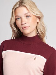 U.S. Polo Assn. Womens Red Stripe Split Hem Knit Dress - Image 3 of 6
