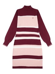U.S. Polo Assn. Womens Red Stripe Split Hem Knit Dress - Image 5 of 6