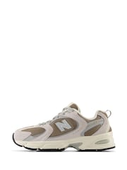 New Balance White/Olive Green Womens 530 Trainers - Image 2 of 6