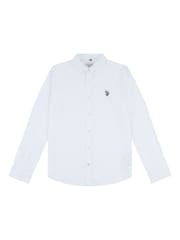 U.S. Polo Assn. White Boys Peached Oxford 100% Cotton Shirt - Image 1 of 3