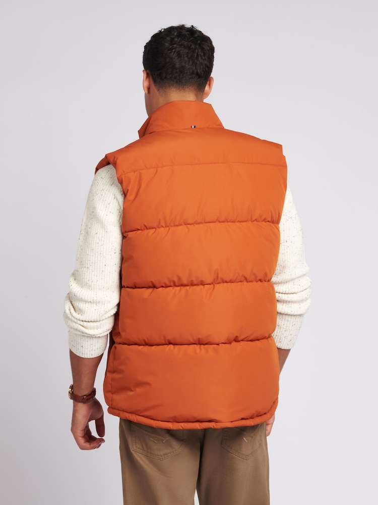 U.S. Polo Assn. Orange Mens Thick Quilted Gilet - Image 2 of 8
