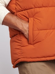 U.S. Polo Assn. Orange Mens Thick Quilted Gilet - Image 5 of 8