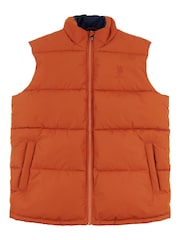 U.S. Polo Assn. Orange Mens Thick Quilted Gilet - Image 7 of 8