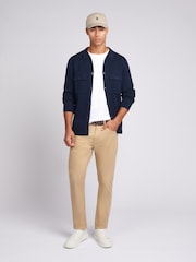 U.S. Polo Assn. Blue Mens Knitted 100% Cotton Shacket - Image 3 of 8