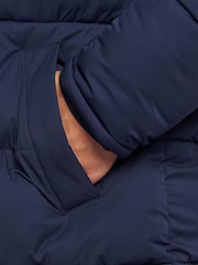 U.S. Polo Assn. Mens Blue Longline Puffer Coat - Image 6 of 9