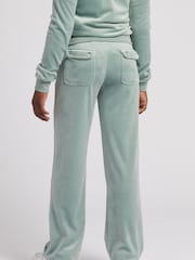 Juicy Couture Girls Green Velour Patch Pocket Joggers - Image 2 of 6