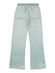 Juicy Couture Girls Green Velour Patch Pocket Joggers - Image 5 of 6