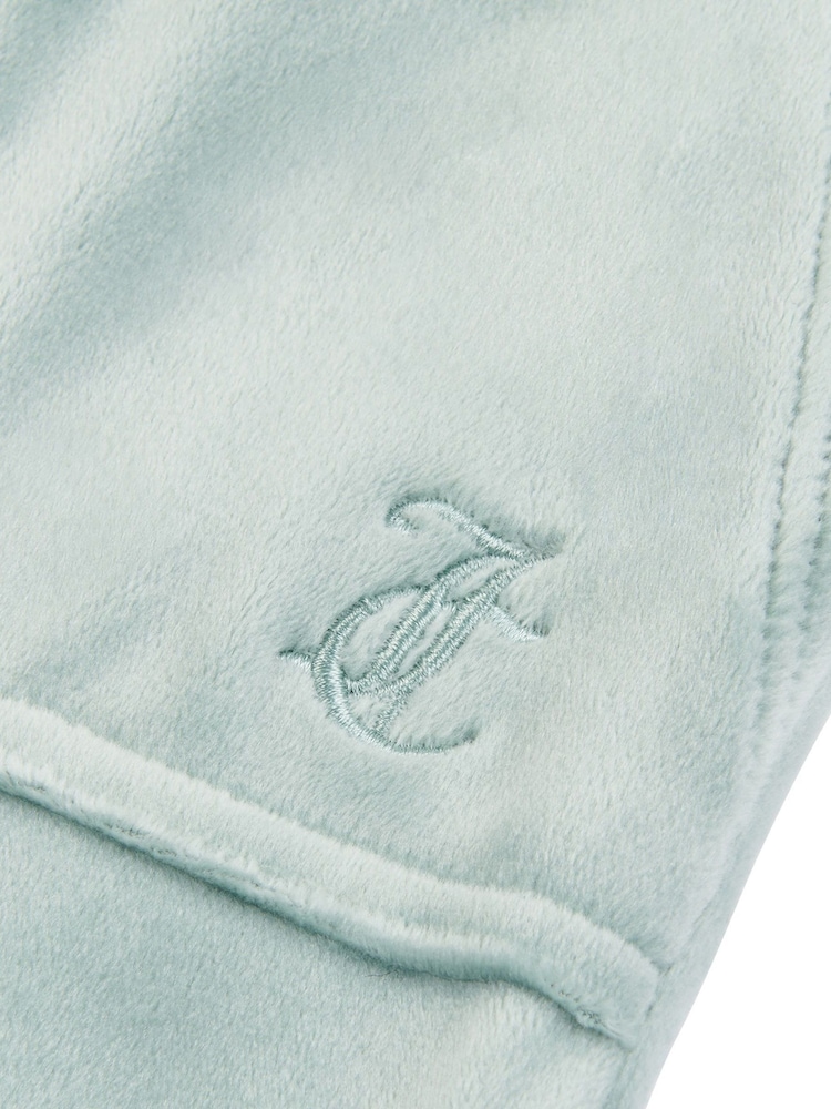 Juicy Couture Girls Green Velour Patch Pocket Joggers - Image 6 of 6