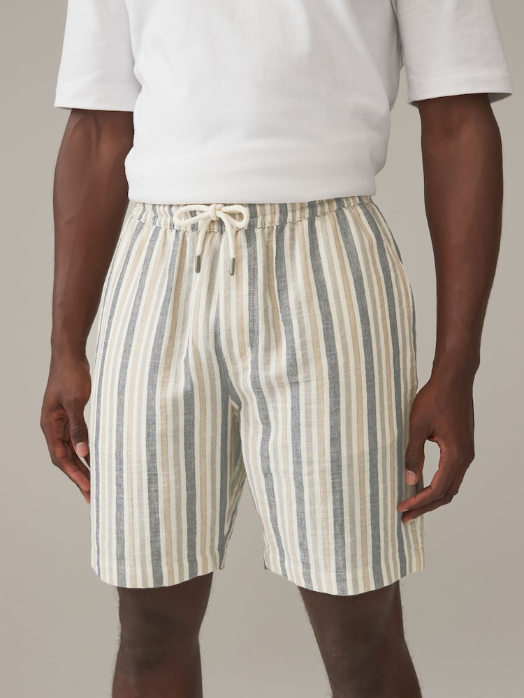 Multi Edit Striped Dock 100% Cotton Shorts - Image 1 of 7