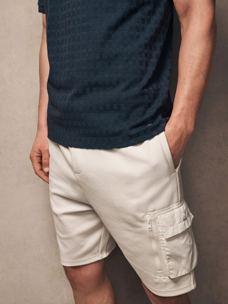 Ecru Nylon Pocket Utilty Shorts - Image 10 of 10 Ecru Nylon Pocket Utilty Shorts - Image 10 of 10