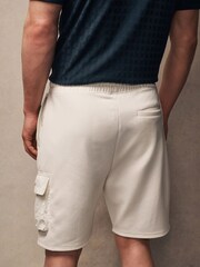 Ecru Nylon Pocket Utilty Shorts - Image 3 of 10