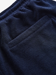 Navy Blue Towelling Jersey Shorts - Image 10 of 10