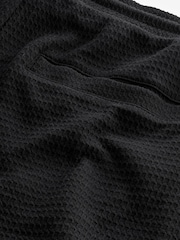 Black 100% Cotton Jersey Waffle Shorts - Image 6 of 7