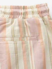 Pink/White Edit Striped Dock 100% Cotton Shorts - Image 7 of 10
