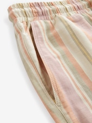 Pink/White Edit Striped Dock 100% Cotton Shorts - Image 8 of 10