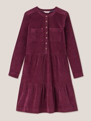 White Stuff Purple Edith Cord Dress - Image 7 of 12