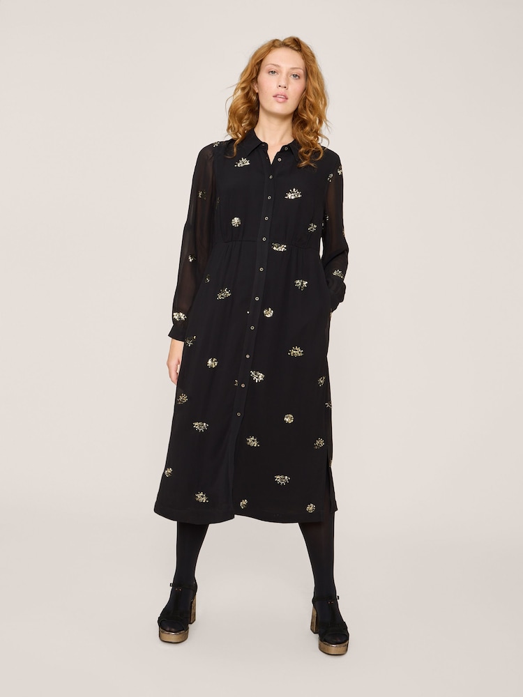 White Stuff Astrid Pailletten-Kleid, Schwarz - Bild 1 von 14 White Stuff Astrid Pailletten-Kleid, Schwarz - Bild 1 von 14