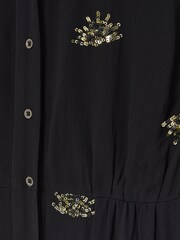 White Stuff Astrid Sequin Black Dress - Image 13 of 14