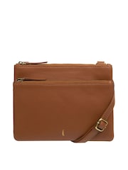 Braun - Cultured London Demi Umhängetasche aus Leder - Bild 3 von 7