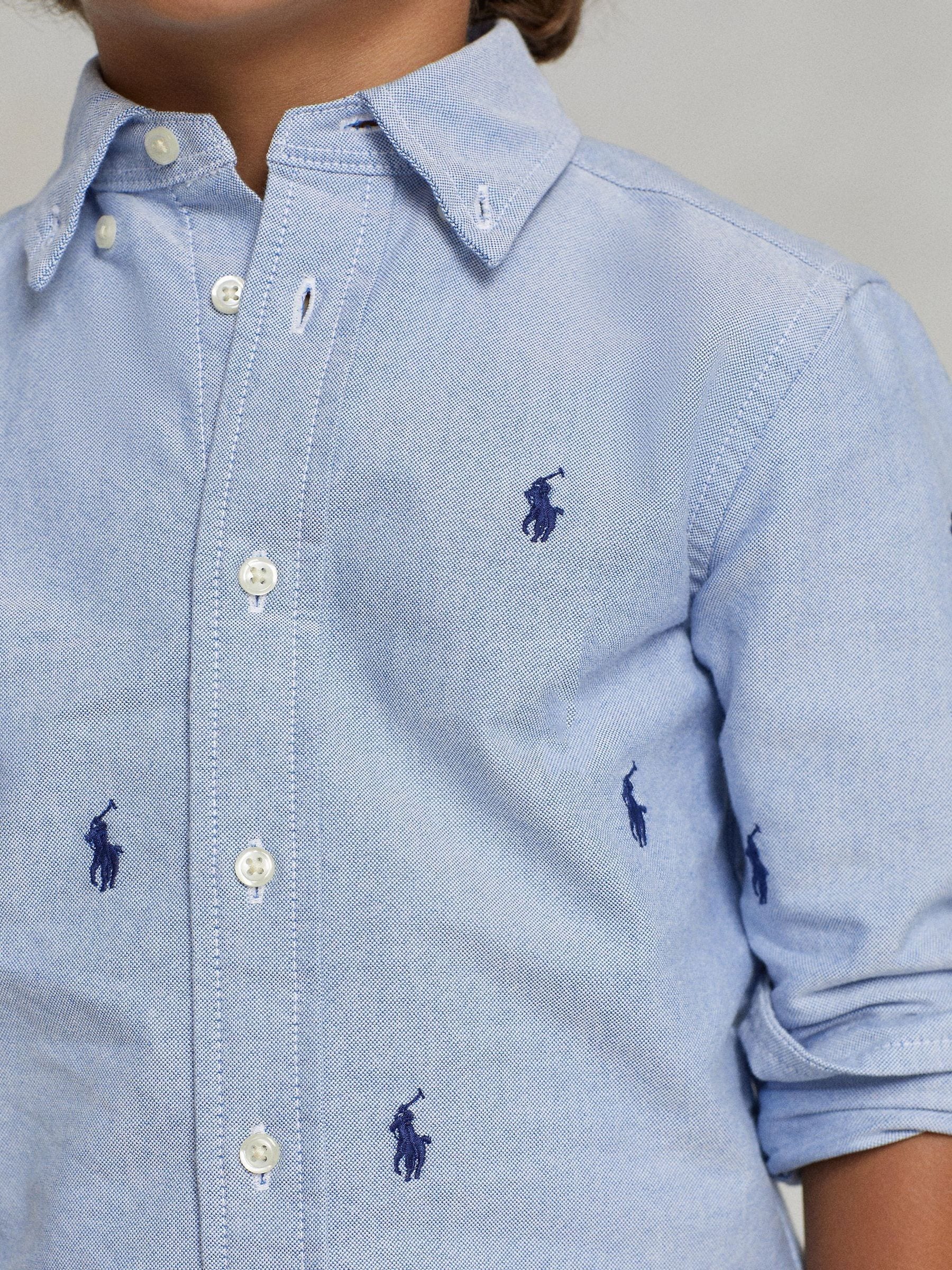 【美品】RALPH LAUREN オックスフォードシャツ カラフルポニー 美品 ポロラルフローレン マルチポニー刺繍 オックスフォードシャツ