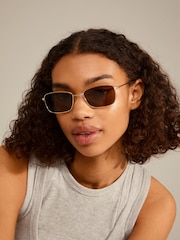 PILGRIM Brown JONAN Sunglasses - Image 1 of 3
