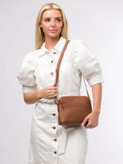Cultured London Janelle Leather Cross Body Bag - Image 1 of 7