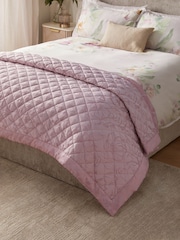 Lipsy Pink Paige Jacquard Quilted Bedspread - Image 1 of 4