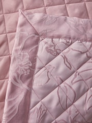 Lipsy Pink Paige Jacquard Quilted Bedspread - Image 2 of 4