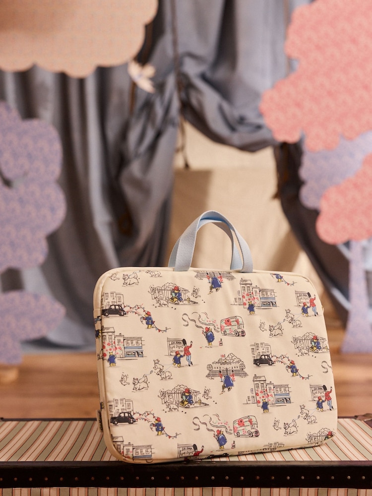 Cath Kidston Ecru Paddington Goes To Town 15 Inch Laptop Case - Image 1 of 7