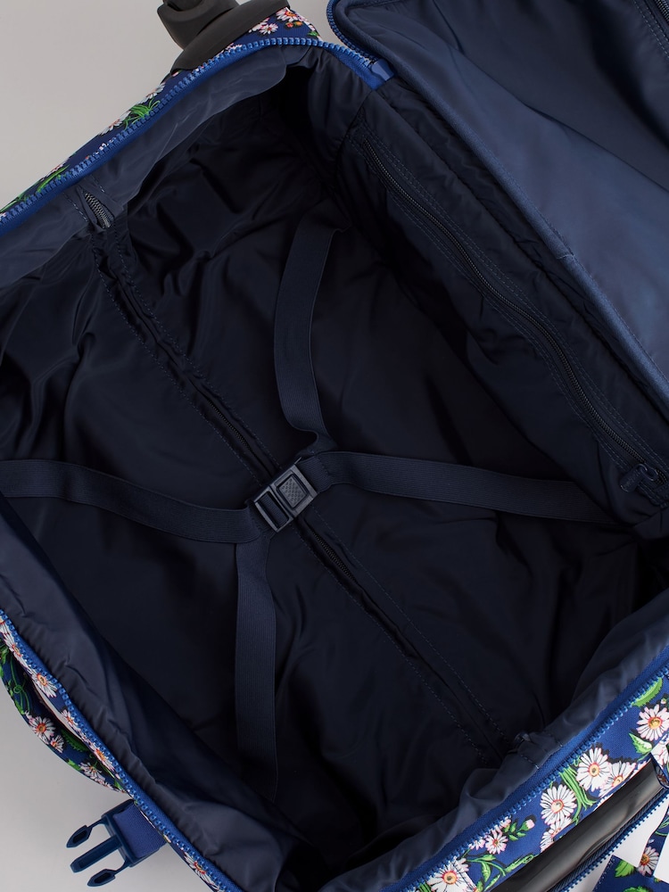 Cath Kidston Navy Daisy Print 4 Wheel Suitcase - Image 11 of 11